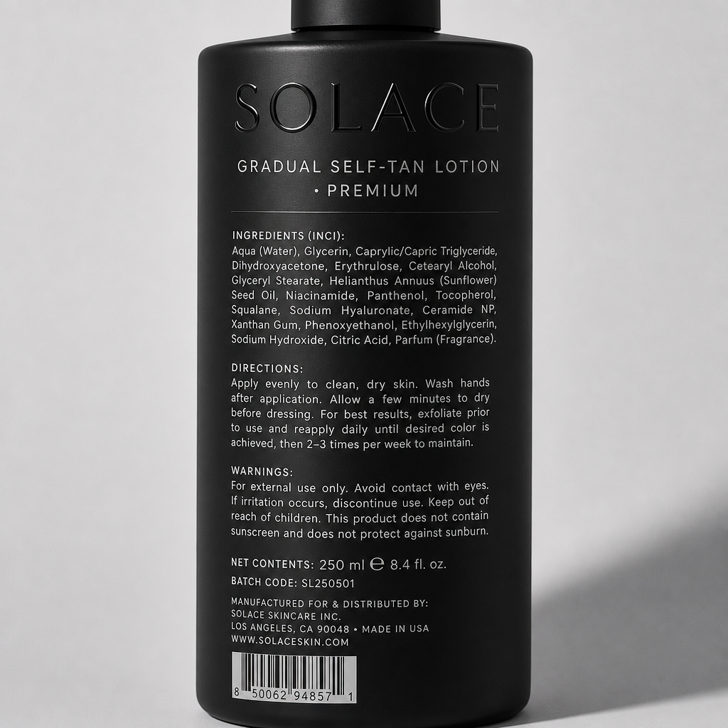 Gradual Self-Tan Lotion - Label detail view
