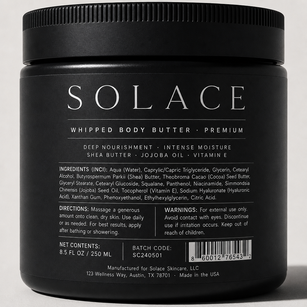 Whipped Body Butter - Label detail view