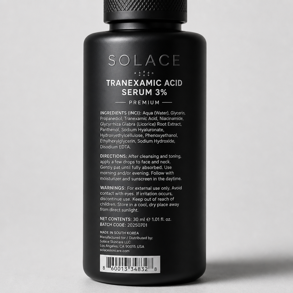Tranexamic Acid Serum 3% - Label detail view