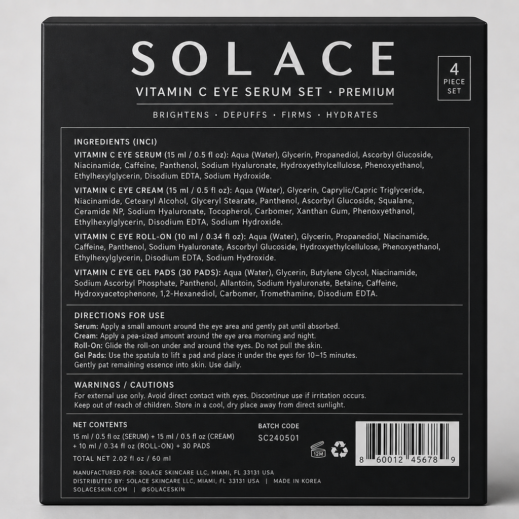 Vitamin C Eye Serum Set - Label detail view